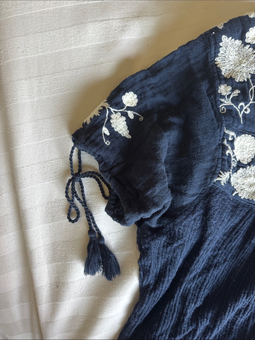 For @barbara3ktpb Lucky Brand Embroidered Navy - Picture 6 of 11